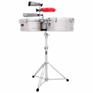 Timbales LP Prestige Thunder Timbs Acero Inoxidable 15" & 16" Con Atril LP1516-S
