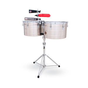 Timbales LP Tito Puente 13"/14" Latón con Atril LP256-B