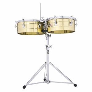 Timbales LP Tito Puente 14"/15" Latón con Atril LP257-B