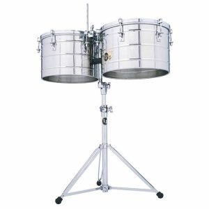 Timbales LP Tito Puente Thunder 15"/16" Cromados con Atril LP258-S