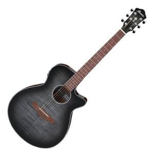Guitarra Electroacústica Ibanez Negro Transparente Sombreado AEG70-TCH