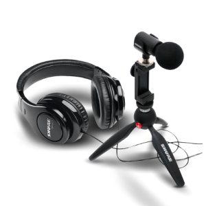 Combo Micrófono Shure MV88+ con Audífonos Shure SRH240 y Accesorios